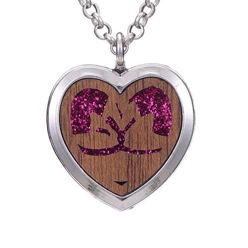 Collier En Bois En Forme De C?ur Pour Femmes, Bijoux Vintage D'aromathrapie, Diffuseur D'huile Essentielle, Parfum, Pendentif Cratif  La Mode