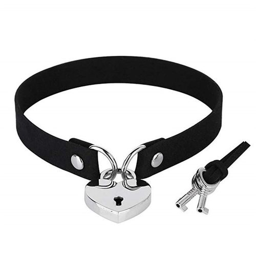 Collier En Cuir Pu Gothique Punk  La Mode, Chanes, Pendentif En Forme De CUr Rond Avec Rivet Pointu, Ras Du Cou, Bijoux Pour Le Corps