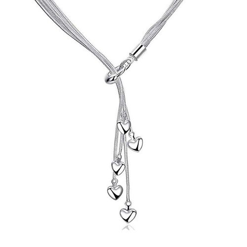 Collier En Forme De CUr  Cinq Os De Serpent Pour Femmes, 18 Pouces, Chanes Multi-Pompons, Bijoux Pour Cadeau De Fte