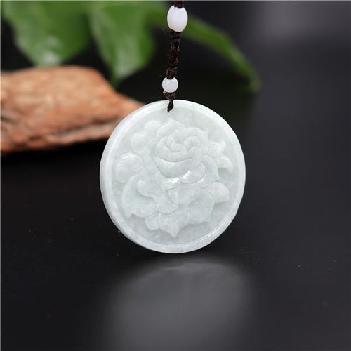 Collier En Jade Blanc Sculpt Naturel, Pendentif En Fleur D'meraude, Breloque, Bijoux  La Mode, Amulette Chinoise, Cadeaux Pour Femmes Et Hommes