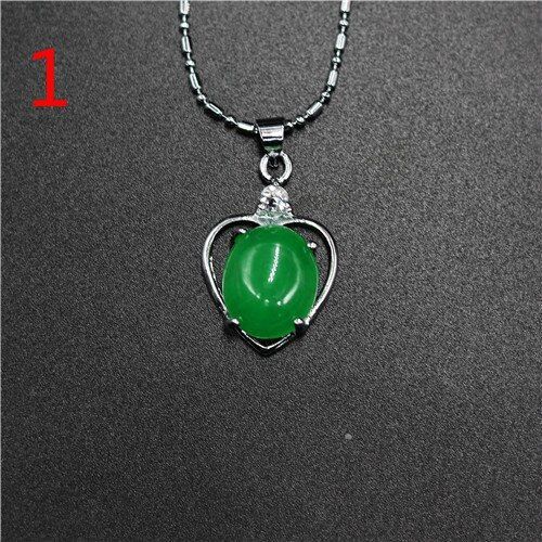 Collier En Jade Htian Vert Naturel, Pendentif En Argent 925, Amulette En Jade Chinois, Breloque  La Mode, Bijoux Cadeaux Pour Femmes