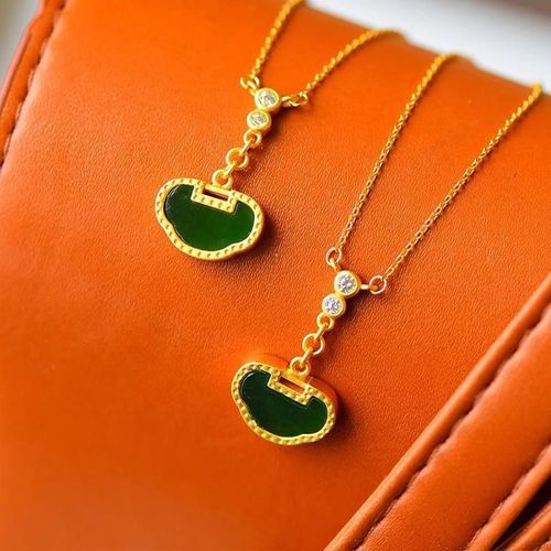 Collier En Jaspe En Argent Sterling S925, Pendentif En Jade Naturel Hotian,  La Mode, Rtro, Assorti, lgant, Simple, Bijoux