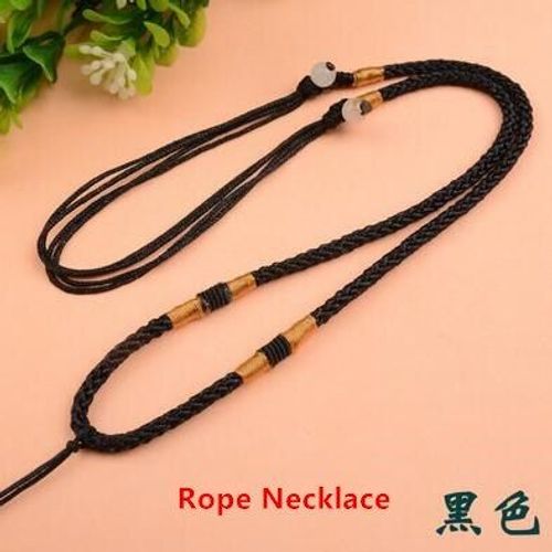 Collier En Obsidienne Noire Naturelle Sculpte  La Main, Dragon Chinois, Phnix, Baguette Porte-Bonheur, Amulette Gratuite, Bijoux En Jade Fin  La Mode