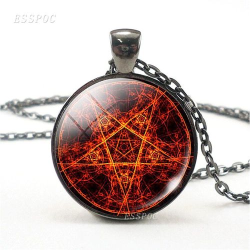 Collier En Pierre De Lune Triple, Desse De La Lune, Noir, Steampunk Wiccan, Bijoux De Mode Pour Hommes Et Femmes, Pendentif Dme En Verre