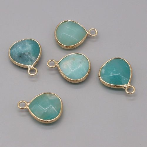 Collier En Pierre Naturelle Amazonite 18x14mm, Pendentif En Perles, Artisanat Fait  La Main, Boucles D'oreilles, Accessoires De Bijouterie, Fabrication De Cadeaux