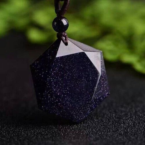 Collier toile En Pierre De Sable Bleu, Pendentif En Cristal Fait  La Main, Pierre D'nergie Ciel toil, Cristal De Divination Pour Couples