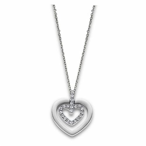 Collier Lotus Style Argent Ls1867-1/1 Bijoux Femme Acier Inoxydable Jls1867-1-1