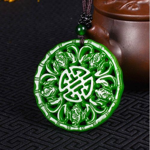 Collier Pendentif Chauve-Souris En Jade Vert Naturel, Amulette Chinoise Double Face, Sculpt, Breloque, Bijoux  La Mode, Cadeaux Pour Hommes Et Femmes