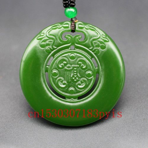 Collier Pendentif Dragon Chinois En Jade Vert Naturel, Perle Double Face, Ajour Sculpt, Breloque  La Mode, Amulette, Cadeaux Pour Hommes Et Femmes