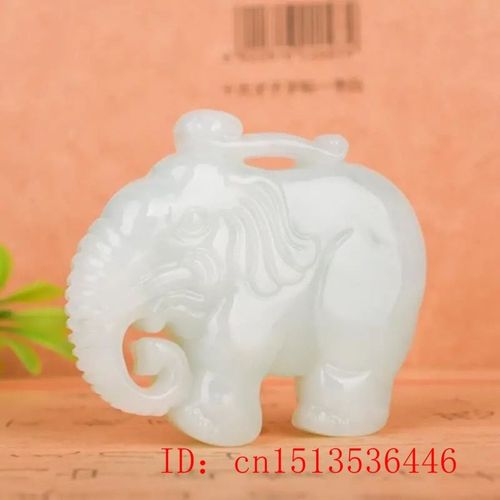 Collier Pendentif lphant En Jade Vert Chinois, Bijoux, Accessoires De Mode, Amulette Porte-Bonheur Sculpte  La Main Pour Femme, Corde Gratuite