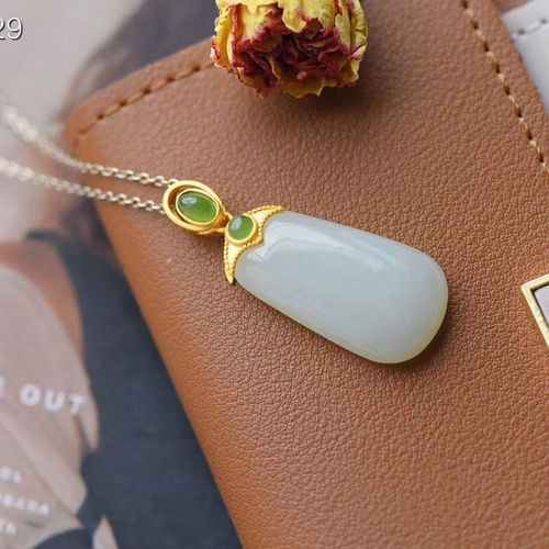 Collier Pendentif En Jade Blanc Naturel Hetian, Nouveau Design Original, Style Chinois, Rtro, Unique, Bijoux Artisanaux Anciens En Or Et En Argent