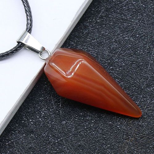 Collier Pendentif En Pierre Naturelle Pour Femme, Obsidienne, Yste D'atterrissage, Opale, Cne Hexagonal, Pendule Vintage, Pierre Prcieuse, Taille 14,5x30mm, Nouveau, 2022