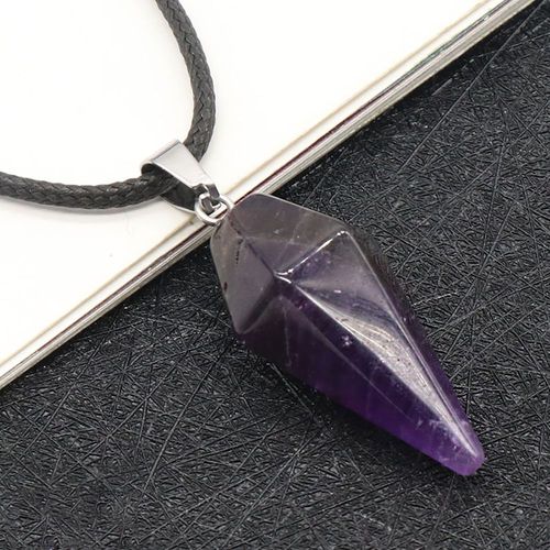 Collier Pendentif En Pierre Naturelle Pour Femme, Obsidienne, Yste D'atterrissage, Opale, Cne Hexagonal, Pendule Vintage, Pierre Prcieuse, Taille 14,5x30mm, Nouveau, 2022