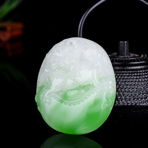 Collier Pendentif Kirin En Jade Vert Et Blanc Pour Femmes, Bijoux  Breloques, Accessoires De Mode, Amulette Sculpte  La Main, Cadeaux Pour Femmes