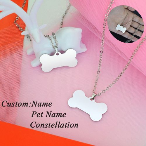 Collier Pendentif Personnalis En Acier Inoxydable, Nouveau Style, Pendentif Personnalis Avec Nom De Chien, Bijou De Chien, Cadeau Commmoratif, 2021
