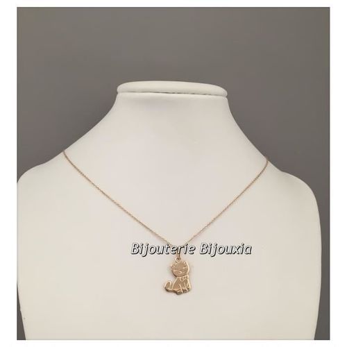 Collier Pendentif Petit Chat Plaqu Or 18 Carats Bijoux Enfant
