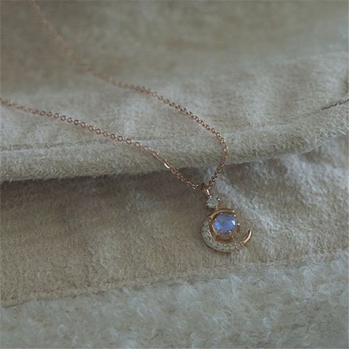 Collier Ras Du Cou En Argent Sterling 925 Avec Pendentif En Pierre De Lune Pour Femmes, Bijoux Corens, Dclaration De Mariage, Dz587