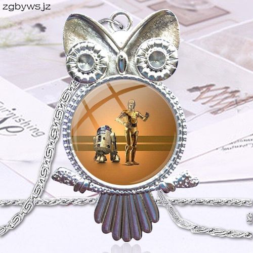 Collier Ras Du Cou En Forme De Hibou Fait  La Main, Bijoux Multi Designs Pour Filles R2d2 Et C 3po Robots