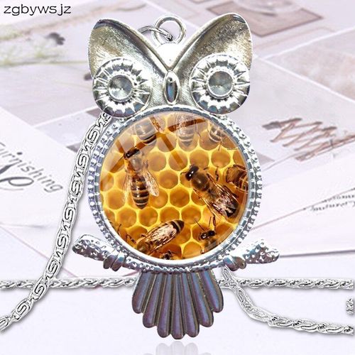 Collier Ras Du Cou Fait  La Main En Forme De Hibou, Bijoux Multi Modles Pour Filles, Dclaration Maxi Sauver Les Abeilles