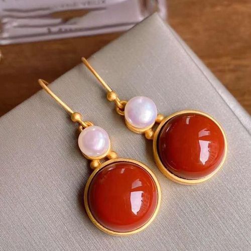 Collier Rond Tourmaline Rouge Sud Naturel, Style Chinois, Rtro, Unique, Or Artisanal, Breloque lgante, Bijoux En Argent Pour Femmes