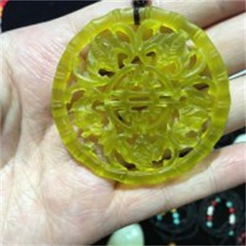 Collier Sculpt  La Main Jaune Ajour, Bndiction Devant Mes Yeux, Pendentif, Bijoux  La Mode, Cadeaux De Chance Pour Hommes Et Femmes, Offre Spciale