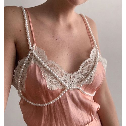 Collier Simple Et lgant Avec Grosses Perles Et Petit Gilet - Miwi - Couleur De L'image