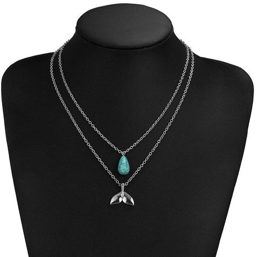 Colliers Avec Pendentifs En Queue De Poisson En Or Pour Femmes, Bijoux En Pierre Naturelle, Chane, Porte-Bonheur, Cadeau De Fte De Mariage, Cadeau  La Mode