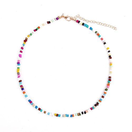 Colliers Boho Faits  La Main, Perles De Rsine Colores, Colliers Courts Ras Du Cou Pour Femmes, Bijoux De Fte  La Mode