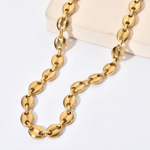 Colliers En Forme De Grains De Caf Pour Hommes, 11mm, Couleur Or, Chane  Maillons En Acier Inoxydable, Mode Hip Hop, Bijoux Cadeau