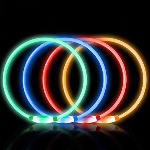Colliers Lumineux Pour Chiens - Colliers Lumineux Rechargeables Par Usb Pour Chiots Lumires Clignotantes Pour Promener Les Chiens De Petite, Moyenne Et Grande Taille
