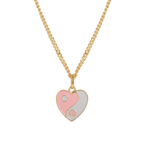 Colliers Tai Chi En Forme De CUr Pour Femmes, Hommes Et Adolescents, Style Classique, Tendance, Rose, Vert, Yin Yang, Bijoux  La Mode, Cadeaux