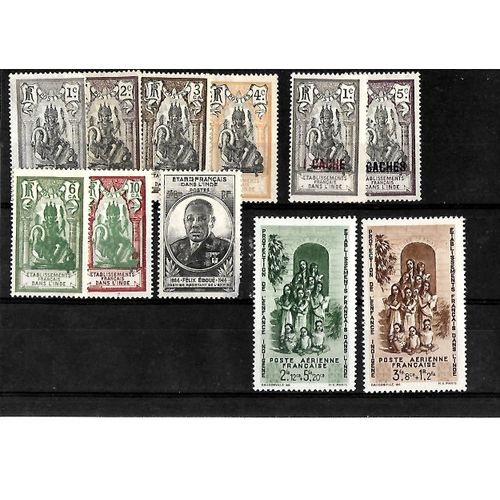 Colonie-Inde-Lot De 11 Timbres Neufs Et Avec Traces De Charnires