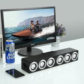 Colonne sans fil Home cinéma haut-parleur Bluetooth réveil caisson de  basses multifonction pour haut-parleurs d'ordinateur AUX barre de son TV en  bois