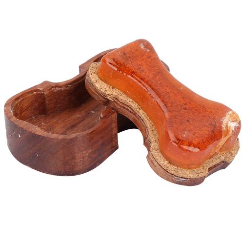 Colophane professionnelle pour violon, alto, violoncelle, avec etui en bois, outil de nettoyage pour instruments de musique (violon)