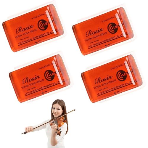 Colophane Violon Violoncelle Naturelle Transparente Faible Poussire Rosin Pour Violon Colophane Universelles Pour Instruments De Musique, Colophane Violoncelle, Colophane, 4 Pice