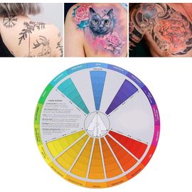 Color Wheel Color Mix Guide, Tattoo Pigment Chart Supplies for Paint ...