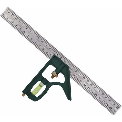 Combinaison Square En Acier Inoxydable Regle D'angle De Combinaison Reglable 45/90 Degres Equerre Combinee Multifonction Universal 300 Mm 12 Pouces Goodnice