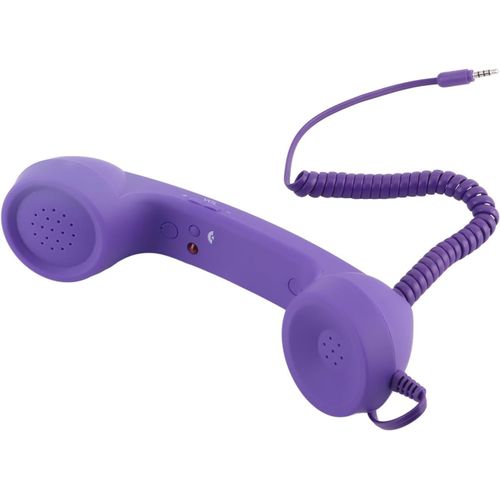 Combin De Tlphone Portable Rtro  Combin Tlphonique Vintage De 3,5mm Avecmicrophone Et Haut-Parleur,Conception Rsistante Aux Radiations,P Arfait Pour Les(Violet)