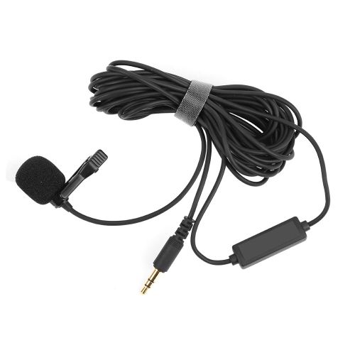 COMICA V01CP Microphone omnidirectionnel a pince pour collier 3,5 mm en TPE pour camera/cameras de sport GoPro utilisant 6,5 m