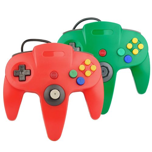 Comme Montr - Manette De Jeu Filaire Usb N64 Classique, Manette De Jeu, Manette De Jeu, Jeux Rtro, Pc Windows, Ordinateur Portable Mac, 2 Pices