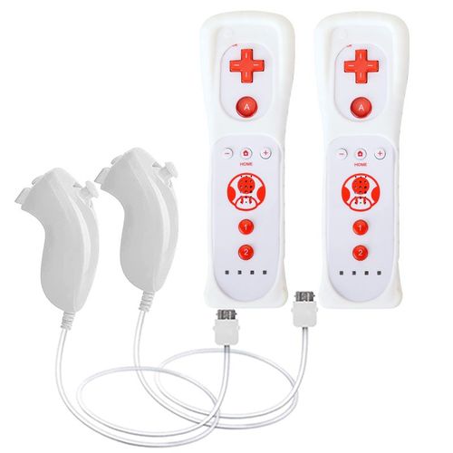 Comme Montr - Tlcommande Avec Motion Plus Pour Nintendo Wii, Manette De Jeu Sans Fil Dahchuck, Manette De Console, Manette De Jeu, 2 Pices