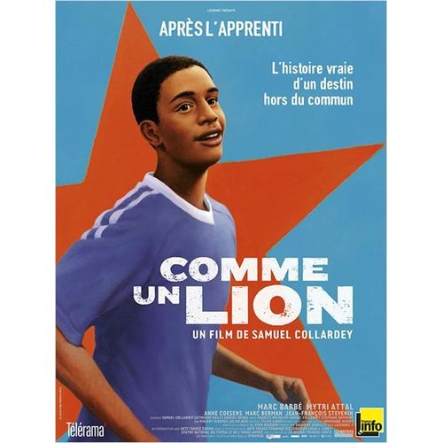 Comme Un Lion - Vritable Affiche De Cinma Plie -Format 120x160 Cm - De Samuel Collardey Avec Marc Barb, Mytri Attal, Anne Coesens, Jean-Franois Stvenin - 2013