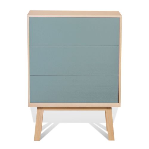 Commode 3 Tiroirs De 90 Cm De Large, En Frne