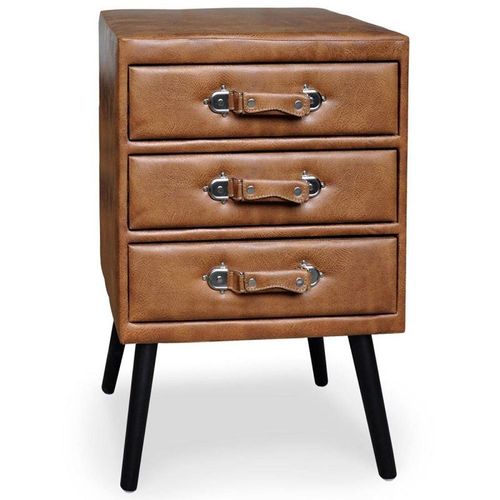Commode 3 Tiroirs En Simili 