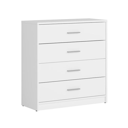 Commode 4 Tiroirs Stratifis Blanc