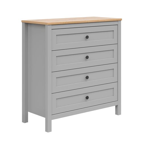 Commode 4 Tiroirs Stratifis Gris