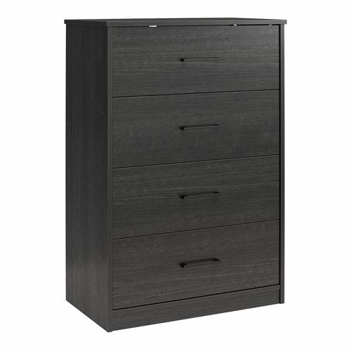 Commode Avec 4 Tiroirs En Effet Chne Noir