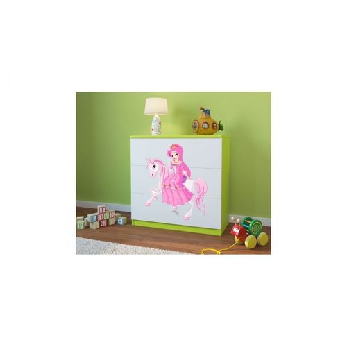 Commode Babydreams Verte Princesse Sur Cheval