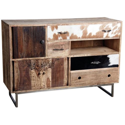 Commode En Manguier Et Peau De Vache