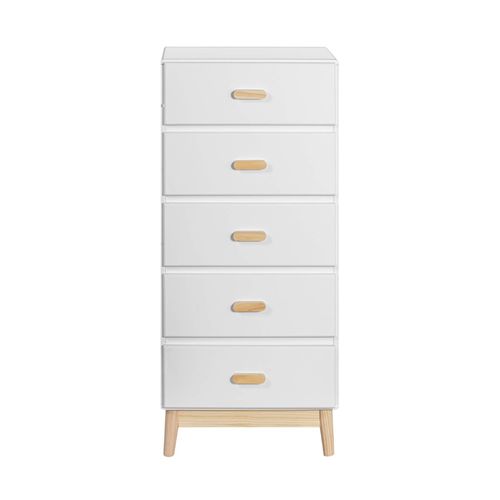 Commode Pour Enfants Avec 5 Tiroirs En Mdf Blanc
